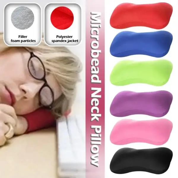Pillow For Sleep Apnea, Microbead Bolster, Neck Support, Travel Comfort - Image 6