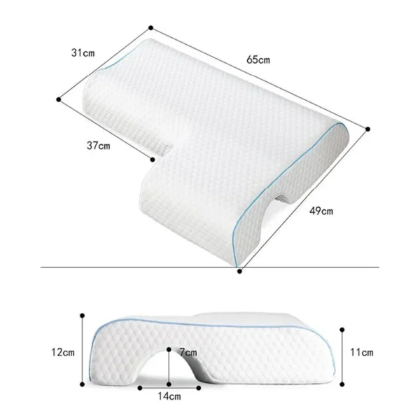 Memory Foam Pillow for Sleep Apnea Couples Comfort - Image 6
