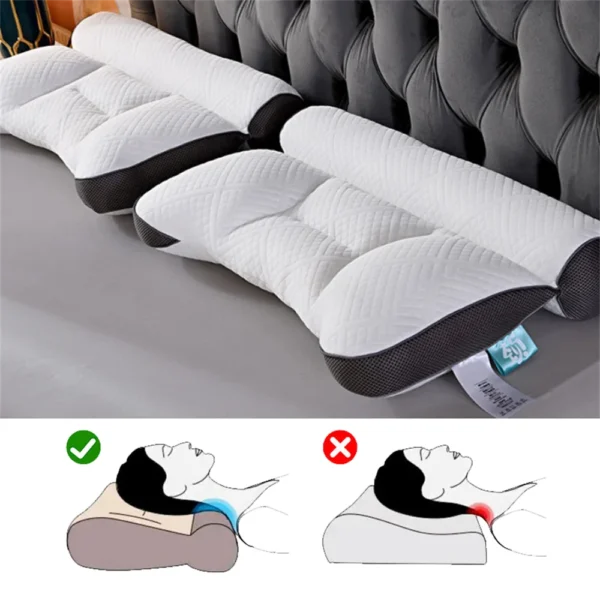 Memory Orthopedic Cotton Pillow for Sleep Apnea: Cervical Support - Image 5