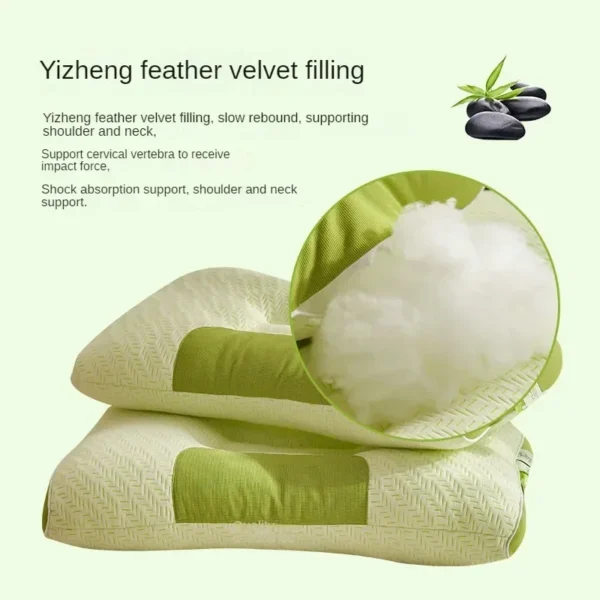 Pillow For Sleep Apnea Bamboo Carbon Fiber Antibacterial Neck Support - Image 6
