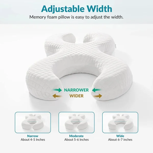 Pillow for Sleep Apnea: Anti-Wrinkle Memory Foam. - Image 2