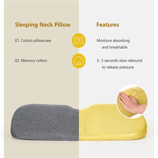 Ergonomic Memory Foam Pillow for Sleep Apnea and Neck Support - Image 5