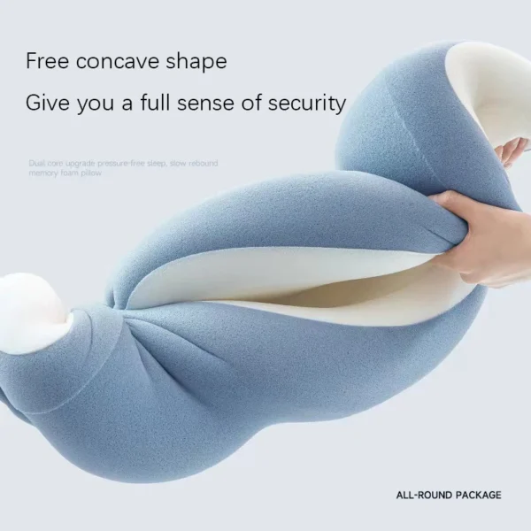 Cloud-Shaped Memory Foam Pillow for Sleep Apnea: Neck Support and Comfort - Image 3