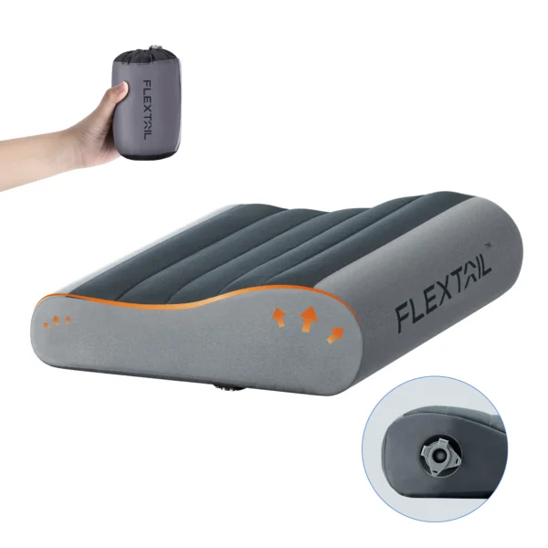Ergonomic Inflatable Pillow for Sleep Apnea Relief, Travel & Home Use