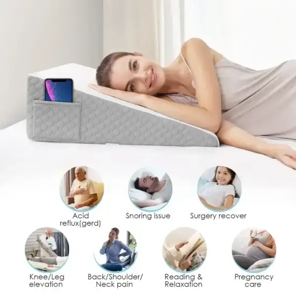 Pillow For Sleep Apnea, Wedge Support, Acid Reflux Relief, Snoring Comfort - Image 2