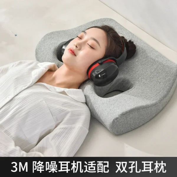 Pillow For Sleep Apnea Ergonomic Orthopedic Memory Foam Side Sleeper - Image 3